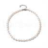 Natural Pearl Beaded Necklace for Women NJEW-JN04188-02-1