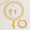 Elegant French Style Geometric Y Iron Stud Earrings & Necklaces & Bracelets Sets for Women LU5439-2