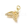 Brass Micro Pave Cubic Zirconia Pendants KK-U072-25G-2