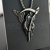 Punk Stainless Steel Grim Reaper Pendant Necklaces for Men OF4864-3
