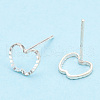 925 Sterling Silver Hollow Apple Stud Earrings STER-T005-09-1