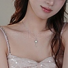 Key 925 Sterling Silver Micro Pave Cubic Zirconia Pendant Necklaces FS-WG0FCDD-02-2