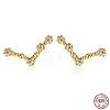 Cubic Zirconia Constellation Stud Earrings EJEW-P231-90G-01-2