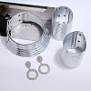 African Vintage Plastic & Resin Long Neck Collar & Wide Leather Bracelet & Stud Earring Sets FS-WGD976E-03-1