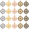 SUNNYCLUE 50Pcs 5 Colors Alloy Pendants FIND-SC0011-60-1