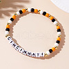 Bohemian Style Word Cincinnati Acrylic & Glass Seed Beads Stretch Bracelets LV5217-2