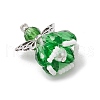 Faceted Glass Pendants PALLOY-MZ00583-09-3