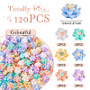 120Pcs 6 Colors Opaque Resin Cabochons CRES-TA0001-28-14