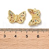 Rack Plating Brass Cubic Zirconia Butterfly Connector Charms KK-C084-31B-G01-3