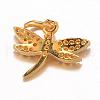 Brass Micro Pave Cubic Zirconia Charms ZIRC-K045-09-3