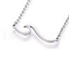 304 Stainless Steel Pendant Necklaces NJEW-H491-17P-2