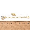 Brass ABS Imitation Pearl Ends with Chain KK-K398-10G-3