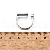 Rectangle 304 Stainless Steel Cuff Rings RJEW-S404-01P-2