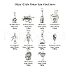 100pcs 10 Style Tibetan Style Alloy Pendants TIBEP-CJ0001-27-2