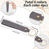SUNNYCLUE 6 Colors PU Leather Keychain KEYC-SC0001-26-2