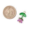 Transparent Acrylic Bead Caps with Tibetan Style Alloy Daisy Spacer Beads and Spray Painted Transparent Glass Beads and ABS Plastic Imitation Pearl Beads Pendants PALLOY-JF03630-2