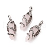 Natural Rose Quartz Pointed Pendants G-C051-01B-1