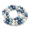 Electroplated Shell Pearl Beads Strands SHEL-F008-03B-07-2