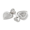 Brass Pave Cubic Zirconia Stud Earrings for Women EJEW-M258-08P-2