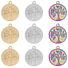 SUPERFINDINGS 18Pcs 3 Colors 304 Stainless Steel Pendants STAS-FH0001-87-1