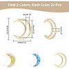 HOBBIESAY 40Pcs 2 Colors Brass Linking Rings KK-HY0001-26-2