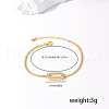Brass Cable Chain Bracelets FU3607-1-5