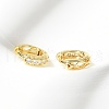 Brass Micro Pave Clear Cubic Zirconia Hoop Earrings EJEW-D311-077G-4