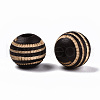Painted Natural Wood Beads WOOD-T021-54A-02-2
