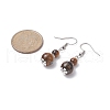 Natural Mixed Gemstone Gourd Dangle Earrings EJEW-JE05259-4