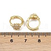 Brass Micro Pave Cubic Zirconia Hoop Earrings EJEW-S277-07G-C-5