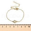 304 Stainless Steel Sun Link Bracelets BJEW-D308-01G-5