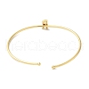 Rack Plating Brass Micro Pave Clear Cubic Zirconia Letter Open Cuff Bangles BJEW-A018-01G-R-3