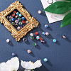 Yilisi 40Pcs 8 Colors Handmade Gold Sand Lampwork Beads Strands LAMP-YS0001-01-16