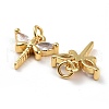 Brass Micro Pave Cubic Zirconia Pendants KK-K258-22G-RS-2