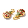 Zinc Alloy Enamel Pendants PALLOY-M210-01G-02-3