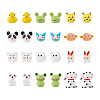 Kissitty 24Pcs 12 Style Handmade Bumpy Lampwork Beads Strands LAMP-KS0001-03-2