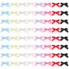CRASPIRE 64Pcs 8 Colors Bowknot Polyester Alligator Hair Clips AJEW-CP0008-36-1