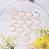 Light Gold Plated Alloy Enamel Pendants ENAM-R055-05A-8