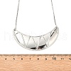 Brass Big Horn Pendant Box Chain Necklaces NJEW-L068-01P-5