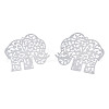 Non-Tarnish 201 Stainless Steel Filigree Pendants STAS-S118-040-2
