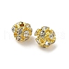6mm Brass Crystal Rhinestone Beads KK-S519-01A-02G-2