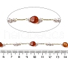 Handmade Natural Carnelian Nuggest Beaded Chains CHC-F020-03G-04-2