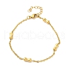 304 Stainless Steel Rolo Chain Bracelets for Women BJEW-C094-08G-4