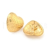 Heart 304 Stainless Steel Ear Studs EJEW-L290-029G-2