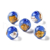 Handmade Gold & Silver Foil Lampwork Beads GLAA-G107-07B-05-2