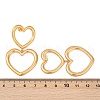 304 Stainless Steel Hollow Heart Dangle Stud Earrings EJEW-Z096-03G-3