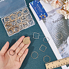 SUNNYCLUE 120Pcs 6 Styles Brass Linking Rings KK-SC0005-42-3