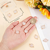 Beebeecraft 10Pcs Natural Rose Quartz Connector Charms G-BBC0001-36-3