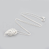 925 Sterling Silver Cage Pendant Necklaces NJEW-S415-06-3