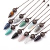 Mixed Gemstone Dowsing Pendulum Big Pendants G-H281-42R-1